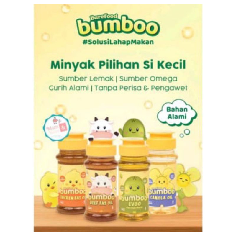 

FREE BUBBLE wrap_Bumboo Fat Oil | Bumboo Oil Minyak Mpasi Chicken Oil/Beef Oil/Canola Oil/Evoo Olive Oil