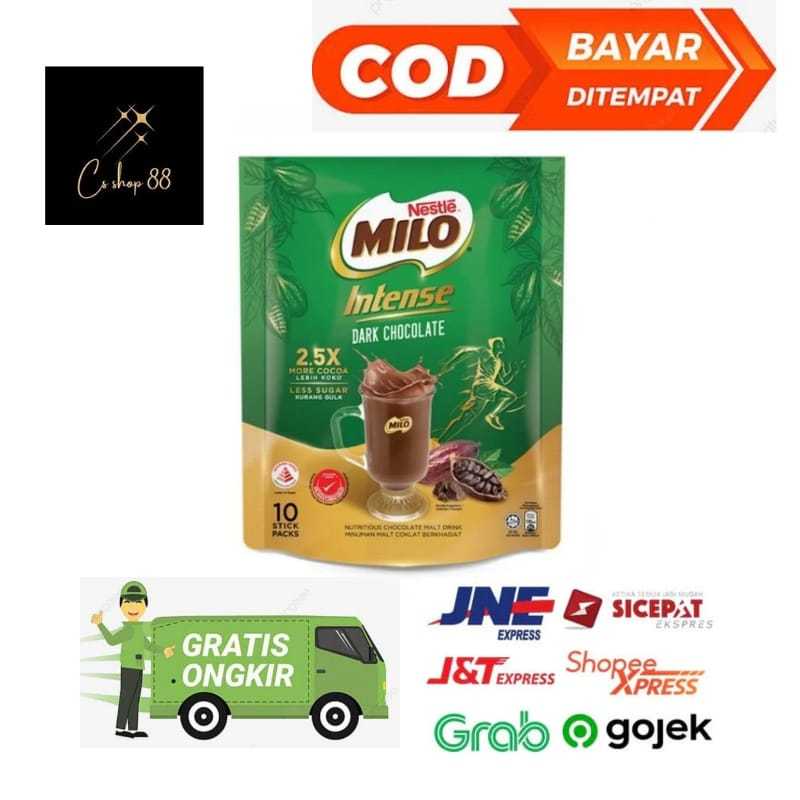 

MILO Intense Dark Chocolate ( 10's x 33g) Minuman Coklat Malaysia isi 10 sachet