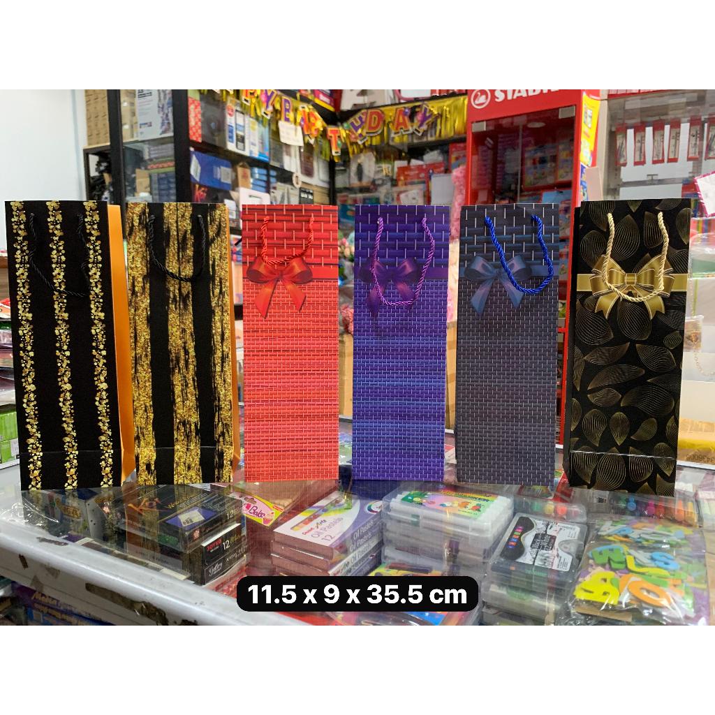 

shopping bag untuk botol bahan tebal import china walito ukuran 12 x 25 x 9 cm satuan lux shopping bag thermos tinggi