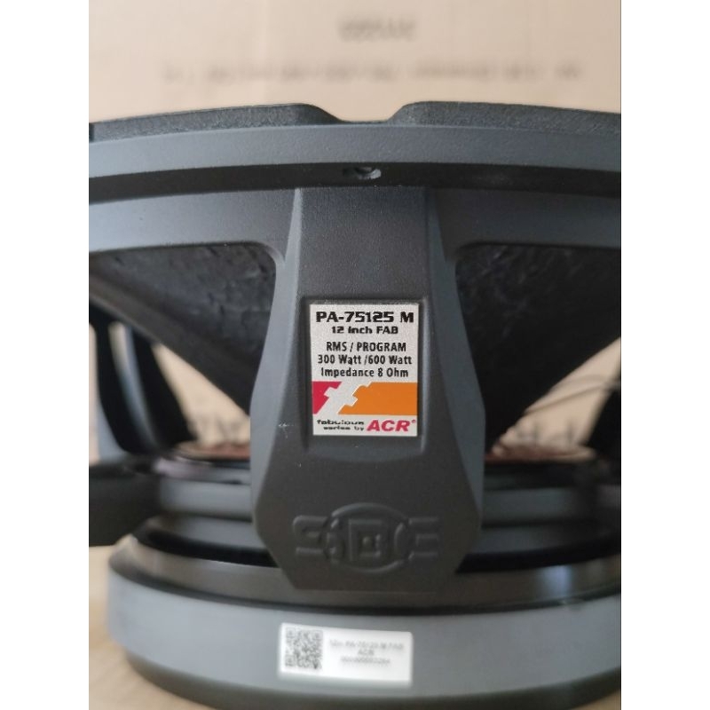 Speaker ACR 12" PA 75125 M FABULOUS SERIES speaker 12 inch fabolus