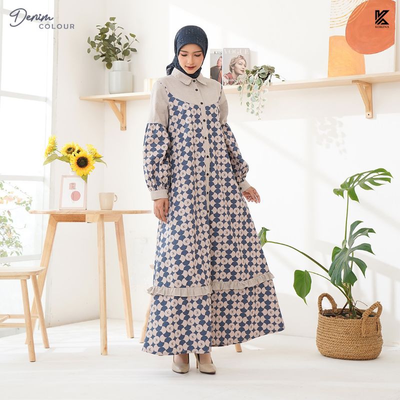 KORINA DANIELLA MIDI DRESS/KORINA/100%original