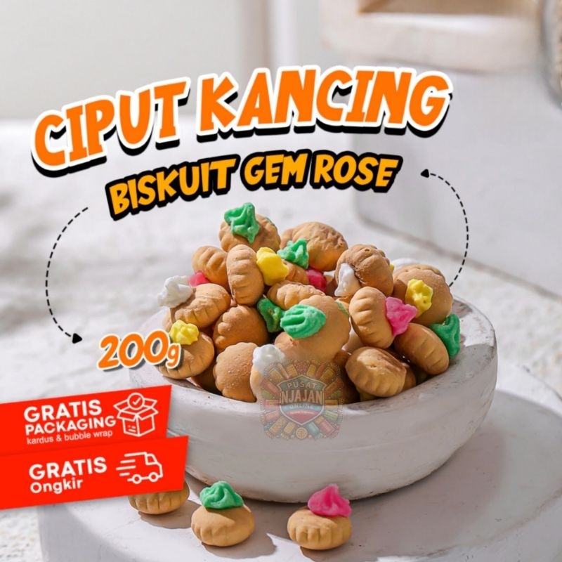 

Biskuit GemRose Snack Jajan Kue Monas Gem Bunga Gula Gula