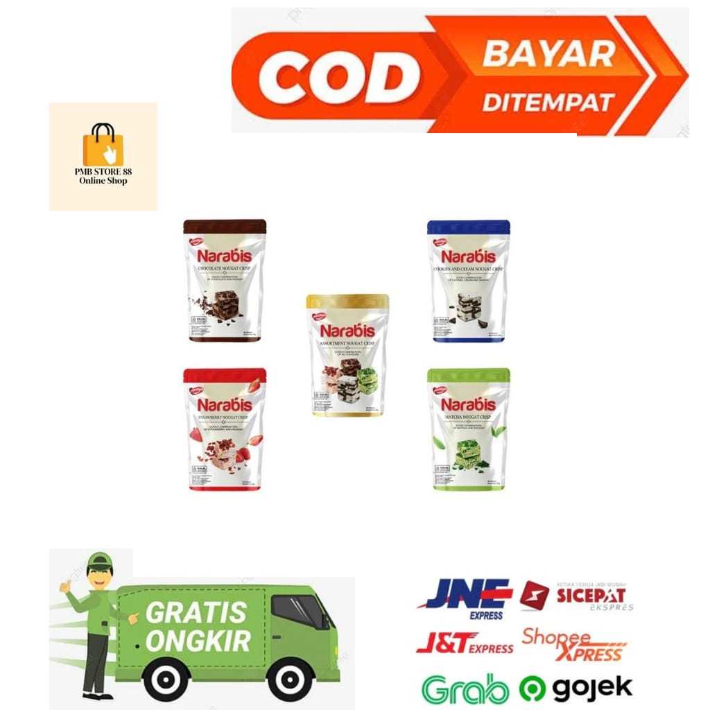 

Naraya Narabis 90g Assorment Nougat Crisp Narabis Coklat Strawbery Cookies Cream Matcha 90gram