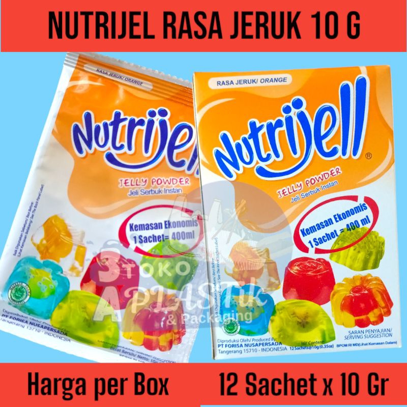 

Nutrijel Ekonomis [10 g] RASA JERUK /ORANGE 1pack/kardus (12 sachet/pcs)