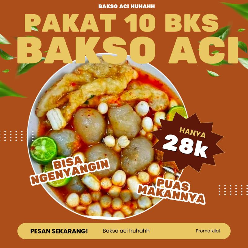 

PAKET BAKSO ACI HUHAHH ISI 10 BKS/ Promo bakso aci 10 bks