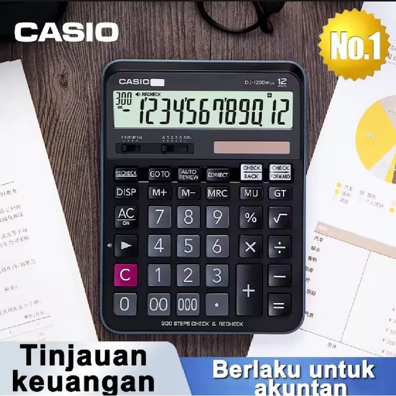 

Kalkulator Casio MJ120D PLUS / DJ-120D PLUS Casio Kalkulator 12 digit Calculator