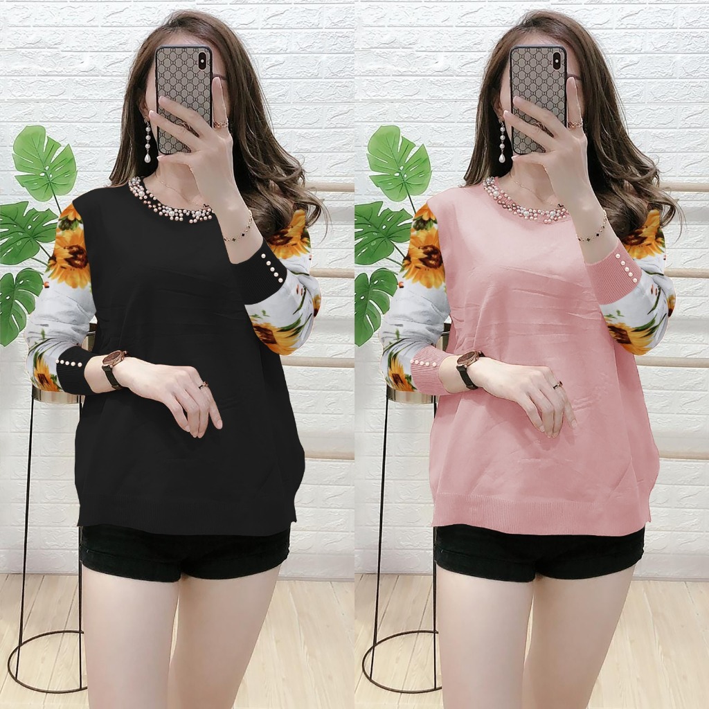 [REALPIC] RAJUT ATASAN IMPORT LD 120 JUMBO BESAR TANGAN PANJANG