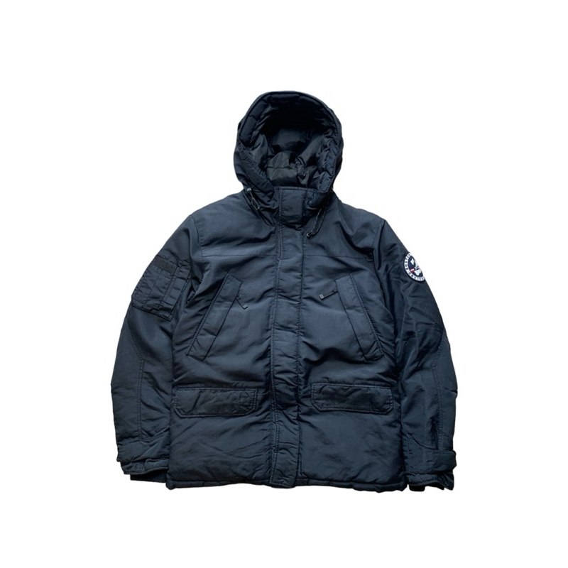Polham Mountain Goose Down Parka Jacket Black