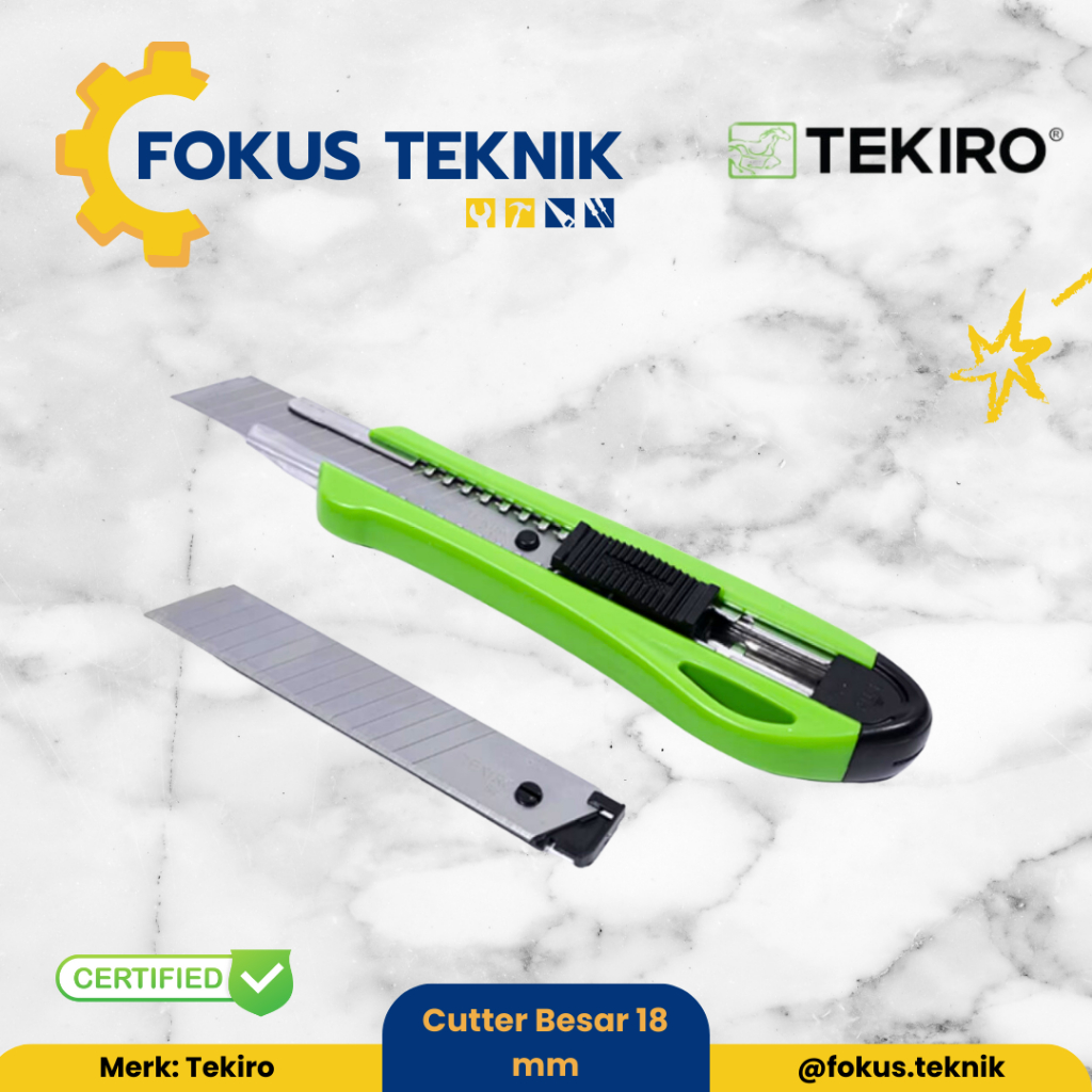 

Tekiro Pisau Cutter Besar / Tekiro Pisau Cutter 18mm