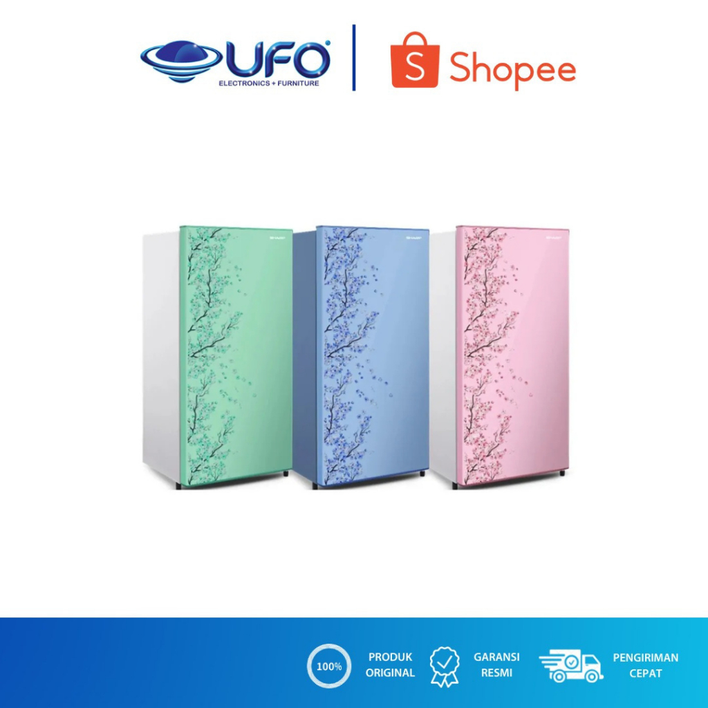 SHARP KULKAS 1 PINTU SAKURA 166 LITER HIJAU SJN182DSH