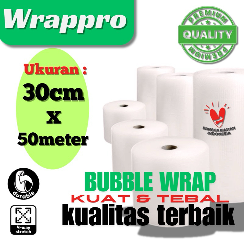 

Bubble Wrap Roll 30cmx50m Plastik Bubble Packing