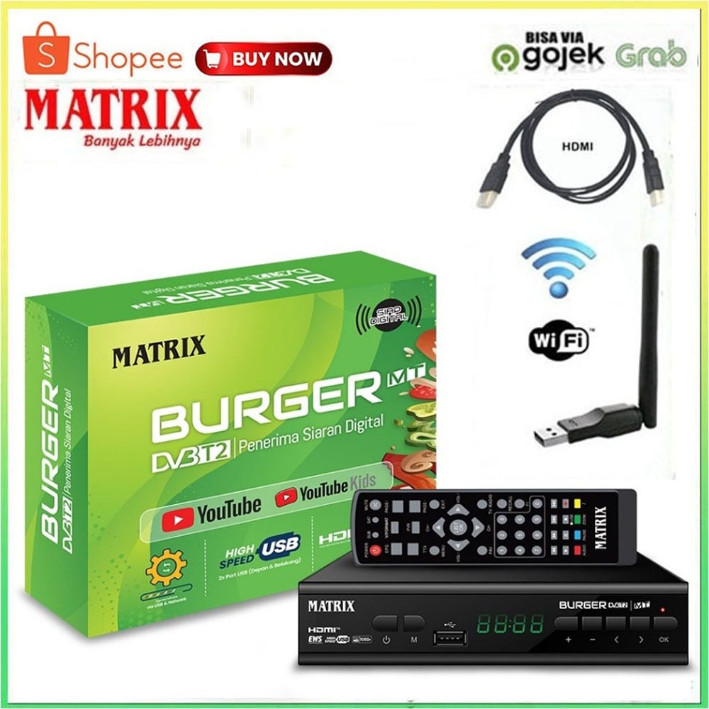 Set Top Box Matrix Burger Hijau