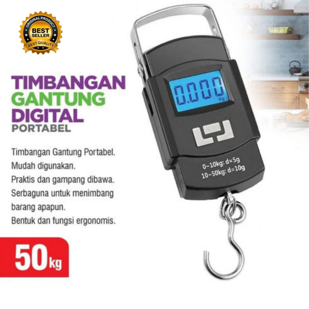 Timbangan Gantung Digital 50kg Timbangan Gantung Digital untuk Koper 50kg Timbangan Gantung Saku 50 