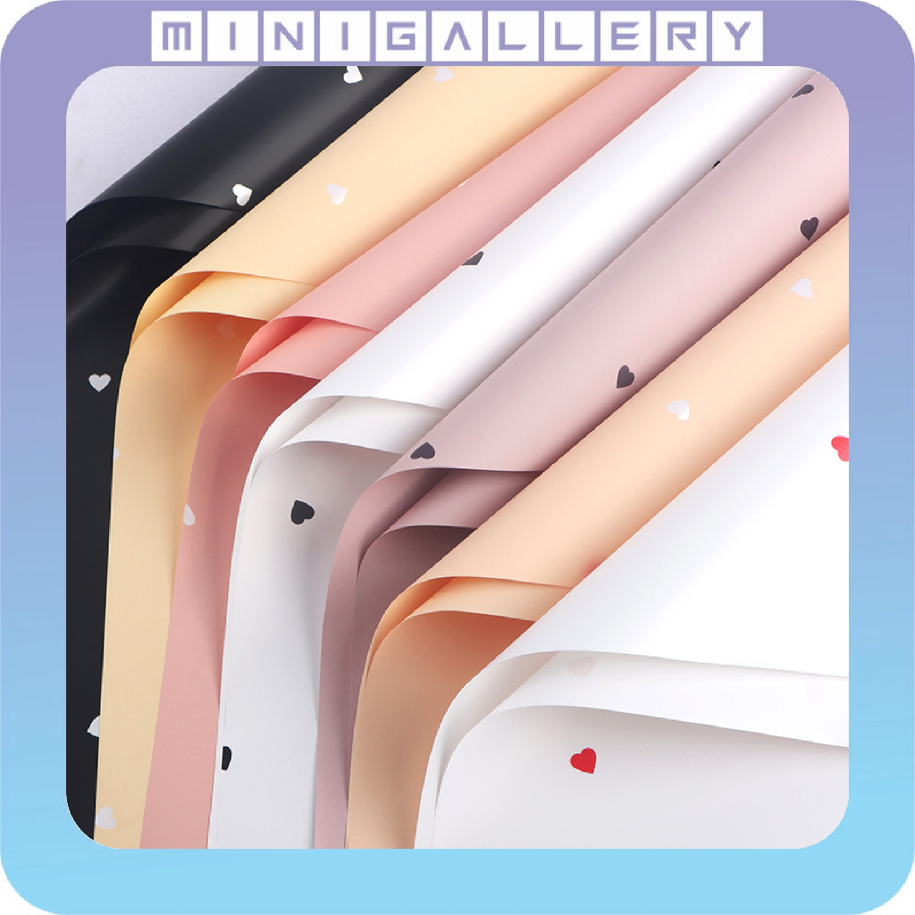 

Wrapping Paper Kertas Buket LOVE Polkalove Cellophane / Kertas Kado Ecer KB6134