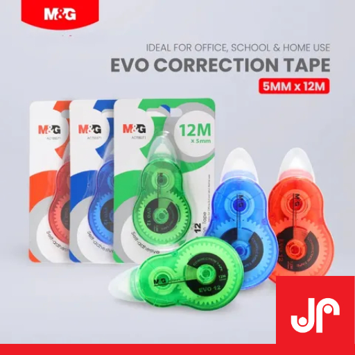 

M&G CORRECTION TAPE / TIPEX KERTAS SEKOLAH ANAK/ CORRECTION TAPE PITA EVO 12MX5MM ACT55371