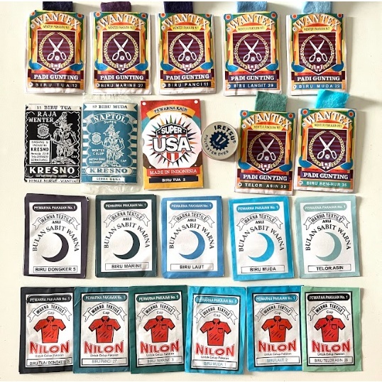 

Aneka Wantex Biru Blue All Merek Semua Brand Warna Pewarna Pakaian Bubuk Powder Coloring Clothing Cloth Shirt Jeans Jacket Socks Kain Material Murah Termurah Top Seller Selling Product Kombinasi Best Quality Cheap Price Pentacle Malang