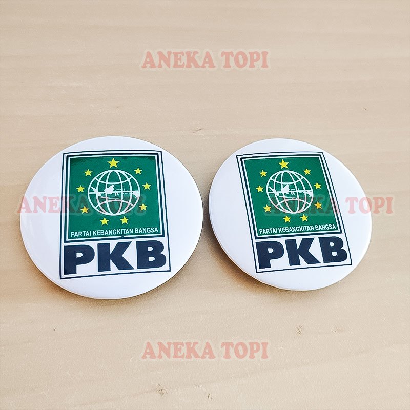 Pin Partai PKB Pin Bros Logo Partai PKB Pin Button Plastik - Aneka Topi