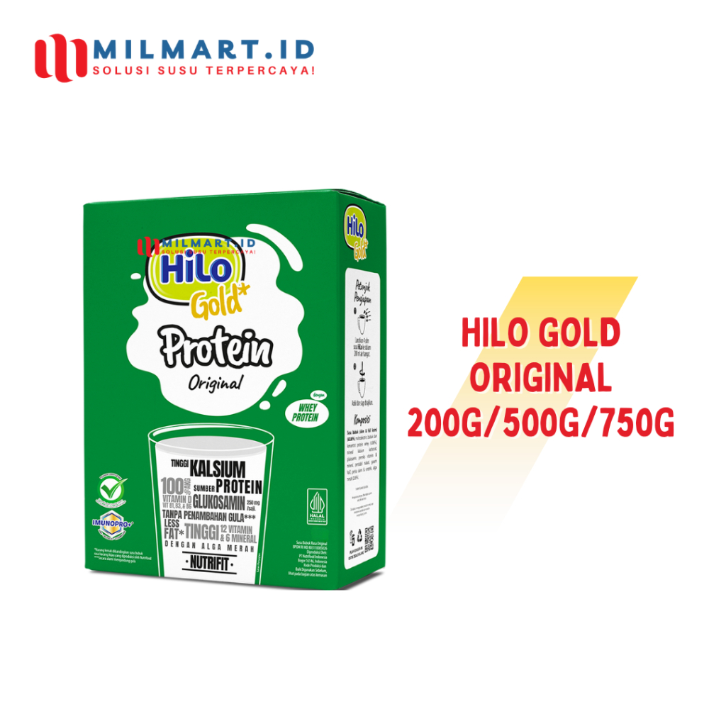 

HILO GOLD ORIGINAL 200G/500G/750G SUSU LANSIA SUSU DEWASA PLAIN