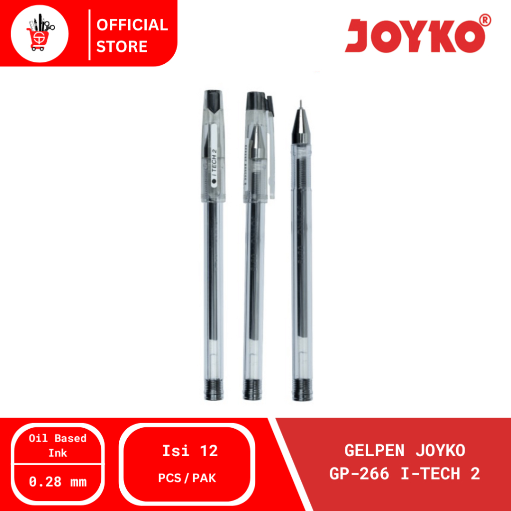 

Balpen | Pulpen | Gelpen Joyko 0.28 mm GP-266 I-Tech 2 (12 PCS)