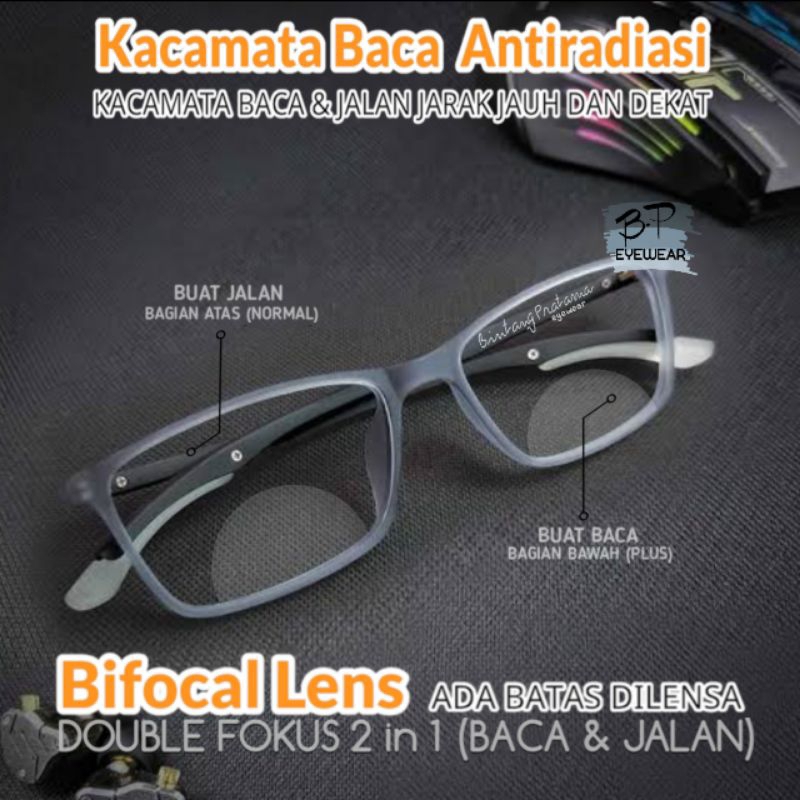 Kacamata Baca For Gaming Antiradiai Pria/wanita | Kacamata Baca Dan Jalan elock | Frame Kacamata Dua
