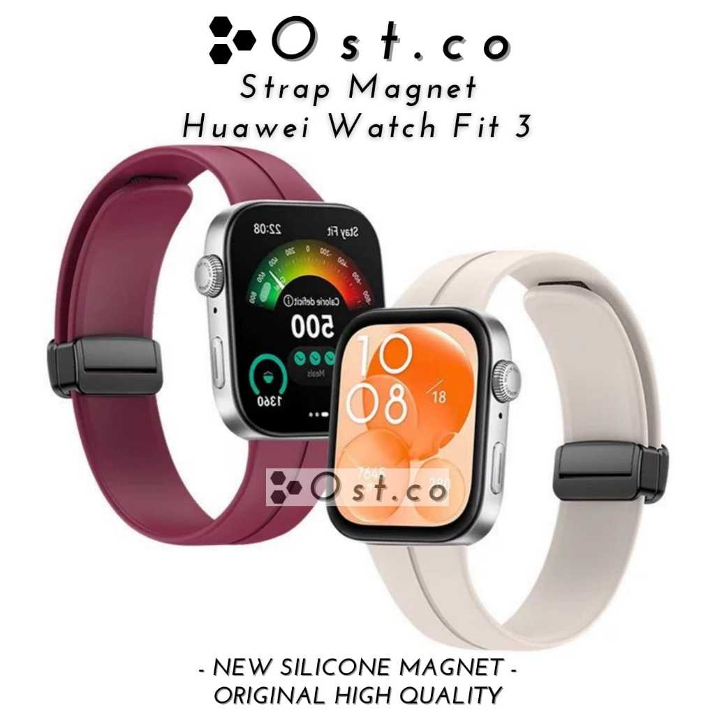 Strap Magnetic Huawei Watch Fit 3 Silicone Tali Magnetic Huawei Watch Fit 3 Silicone Strap Huawei