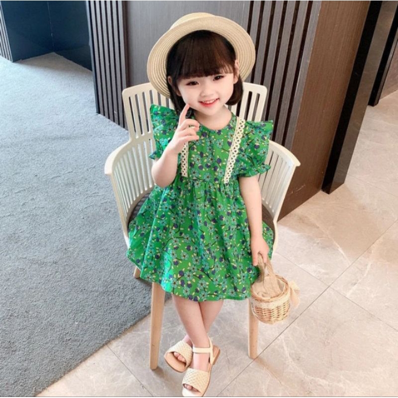 Daisy vintage dress//dress anak import// dress anak korea