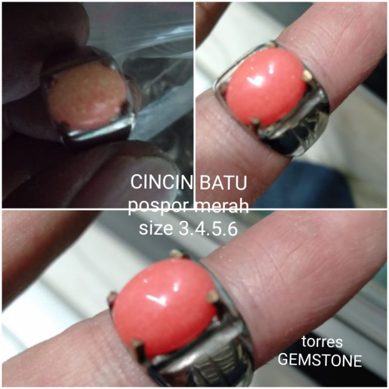 CINCIN BATU POSPOR MERAH MENYALA BUAT ANAK-ANAK