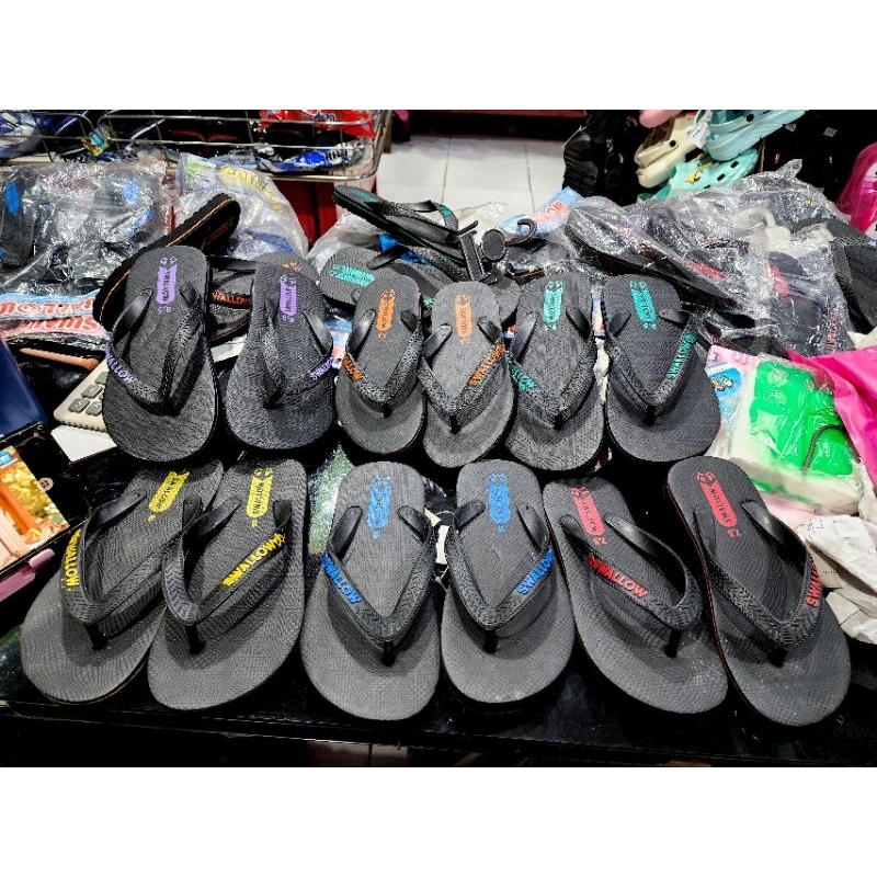 Sandal Jepit Swallow black original anak 7,5 s/d 8,5 / sandal wudhu / sandal harian