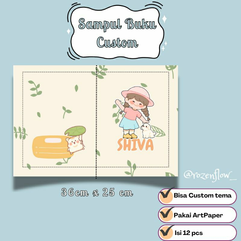 

SAMPUL BUKU CUSTOM ISI 12 / SAMPUL BUKU KARAKTER / SAMPUL BUKU TULIS