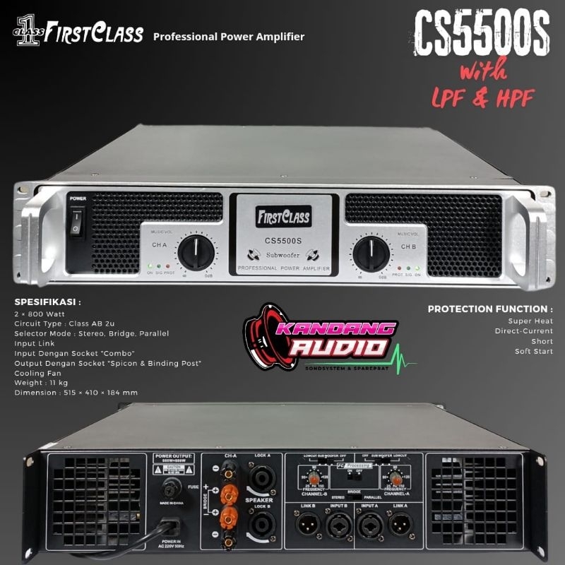 POWER AMPLIFIER FIRSTCLASS FC CS 5500S PROFESIONAL POWER AMPLIFIER