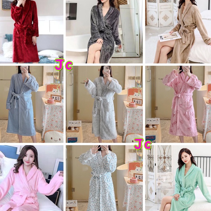 Terkini JC Set Kimono Bulu Handuk Import  Kimono handuk wanita import