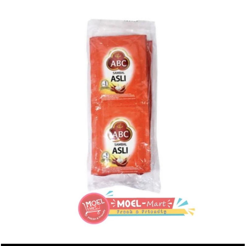 

1 pak sambal abc asli lebar isi 10 x 18 gram eceran 1000