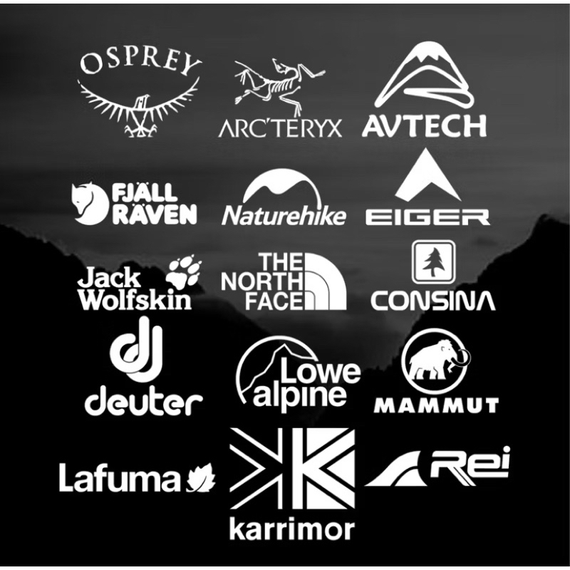 stiker sablon setrika dtf logo brand outdoor kece