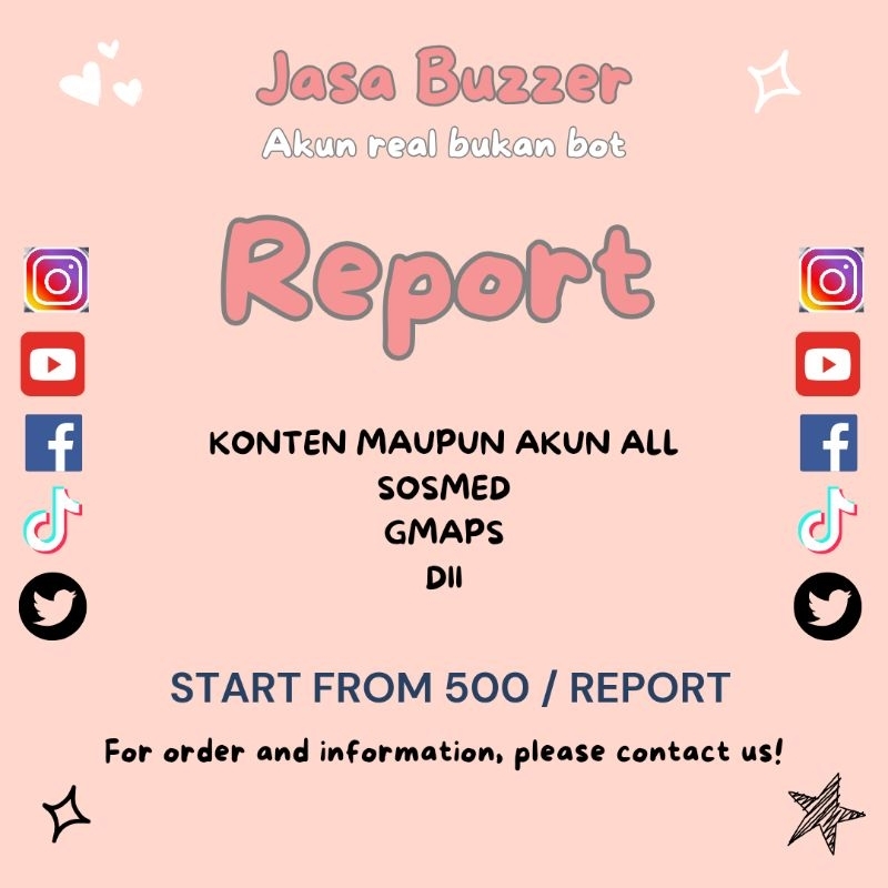 jaza buzzer akun real bukan bot report akun sosmed all platforn