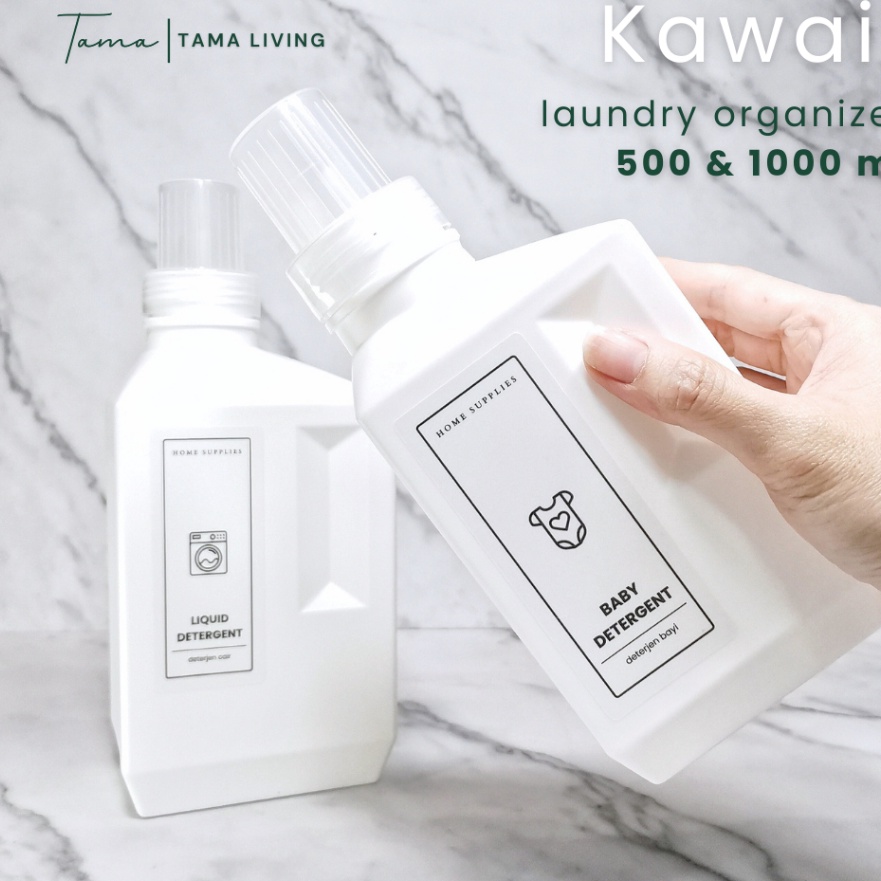 Premium TAMAKAWAII Botol Refill Laundry Organizer Botol Jerigen Sabun Storage Box Kotak Deterjen Top