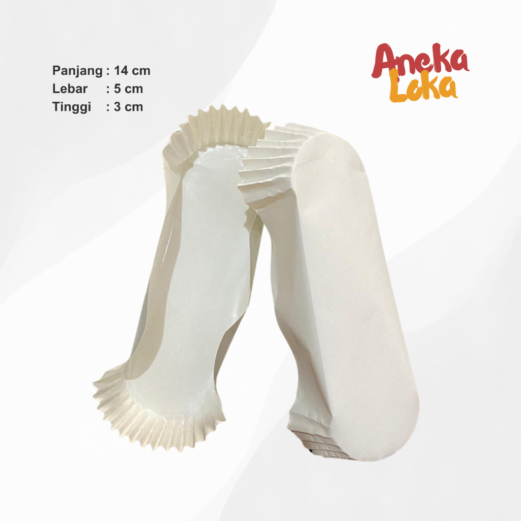 Cup Roti Laminasi Oval Putih Polos 200pcs