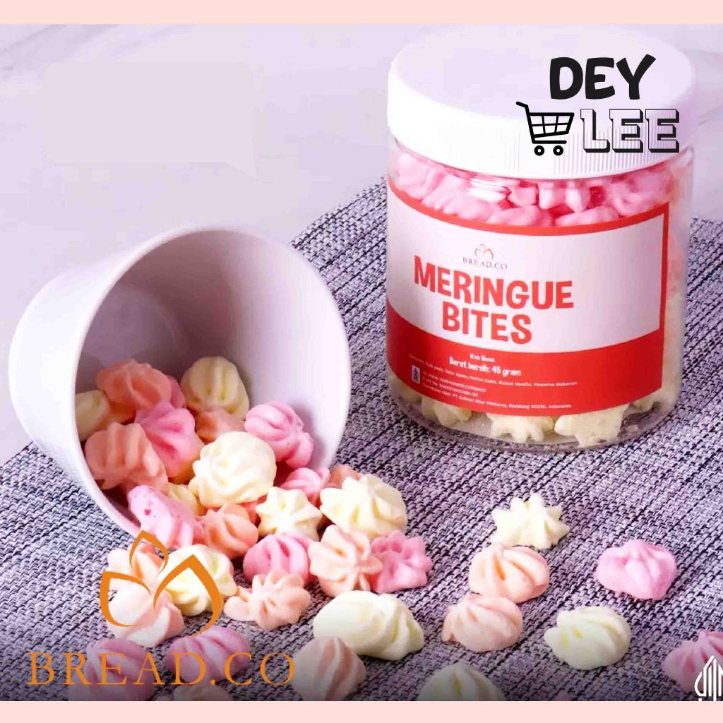 

BREADCO Meringue Bites Rainbow Kue Busa 45 gr Kemasan Toples Bandung