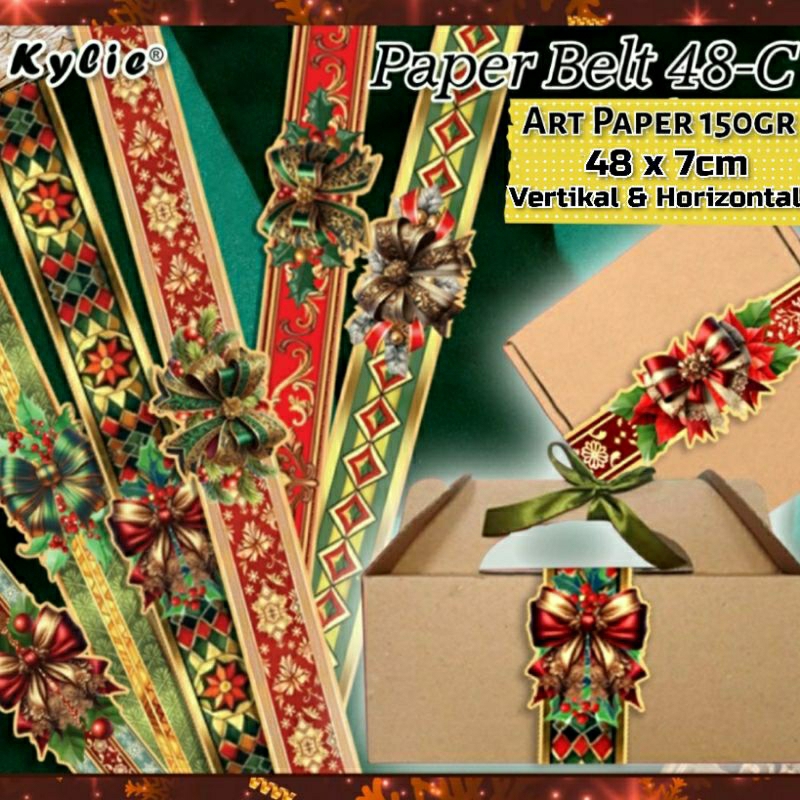 

Christmas Paper Belt Paperbelt Natal Sleeve Hampers