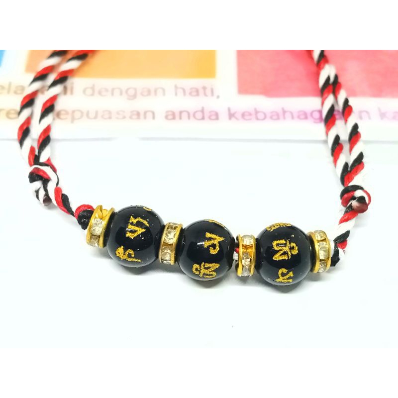 COD Gelang tridatu tiga batu tibet mantar aura rejeki Gelang tridatu tiga batu tibet hitam Gelang tr