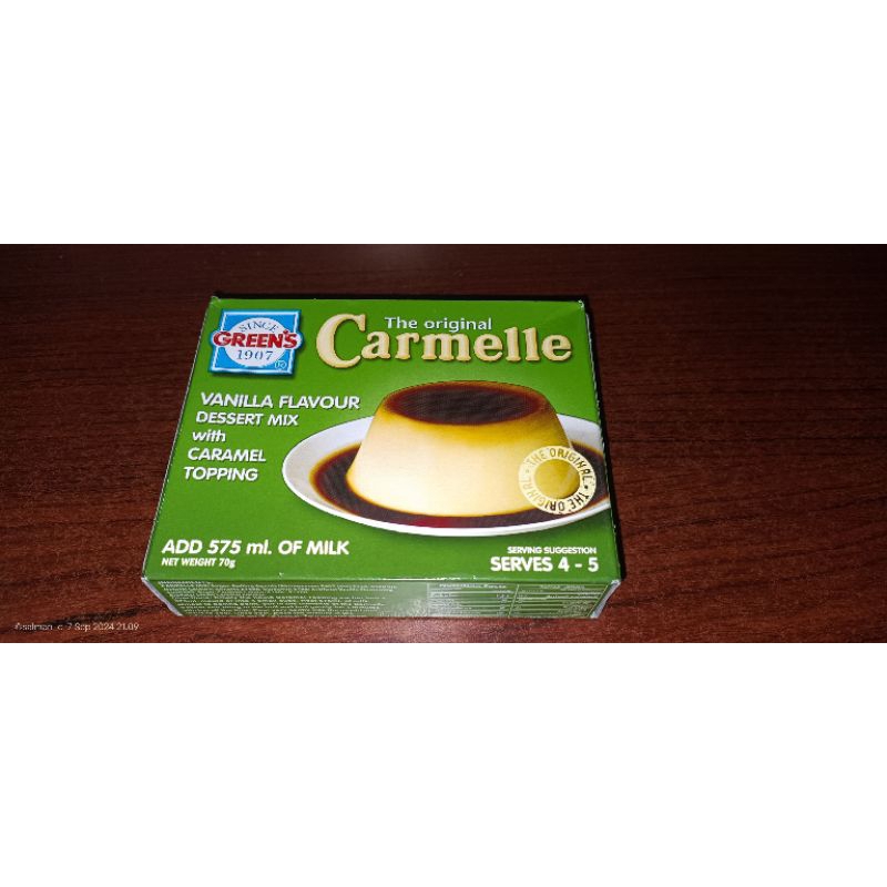 

green's carmelle 70g VANILLA FLAVOUR DESSERT MIX with CARAMEL TOPPING