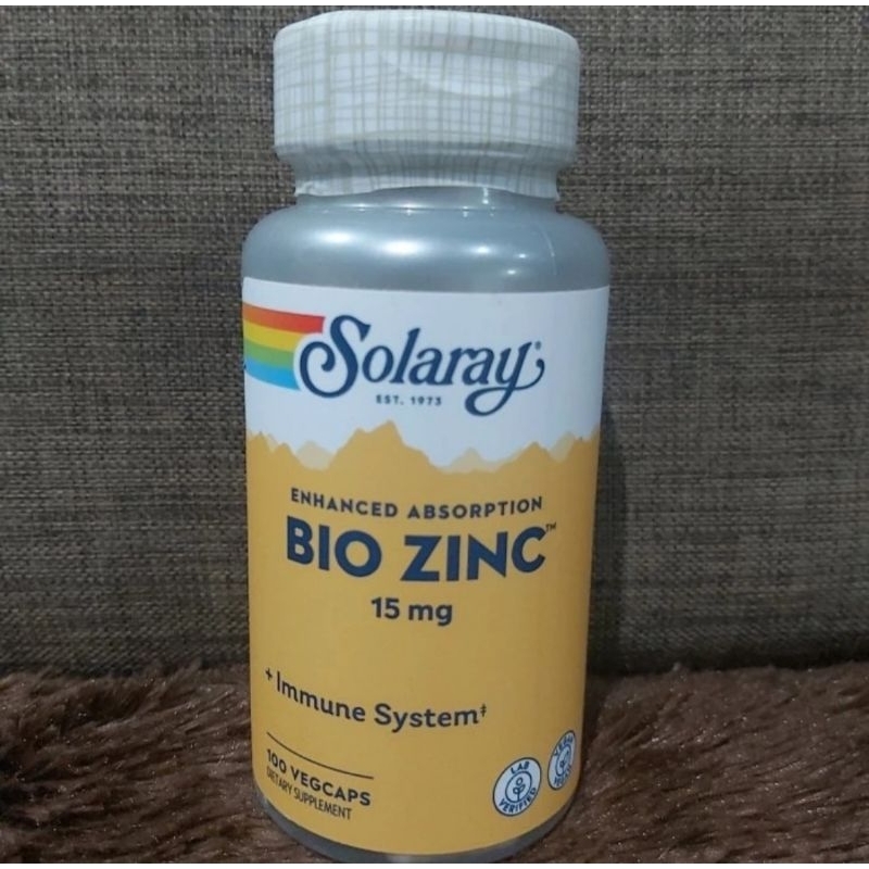 Solaray Biozinc 15mg, 100 veg caps