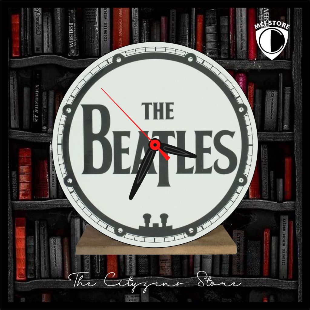 Jam Meja Kayu Custom The Beatles 4
