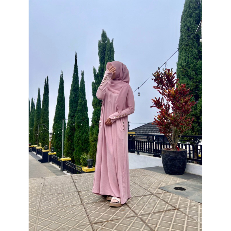 Selina dress gamis set pasmina