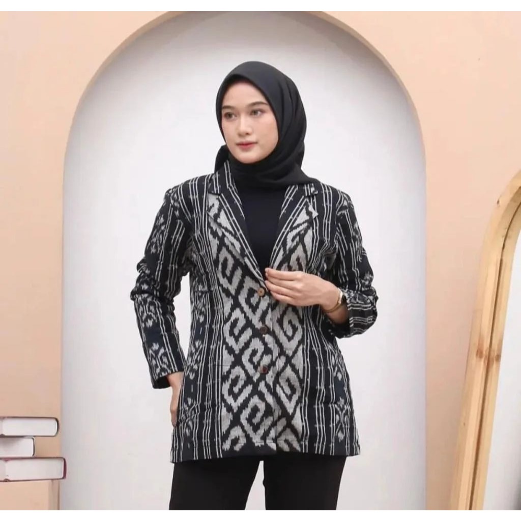 Baju kain tenun / blazer / baju wanita / atasan wanita
