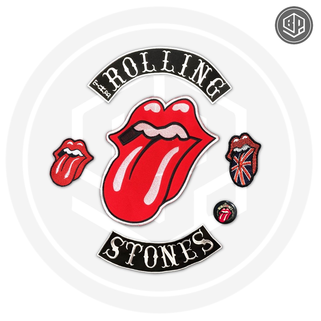 PATCH BORDIR JAHIT BACK PATCH BESAR PATCH EMBLEM ROLLING STONES