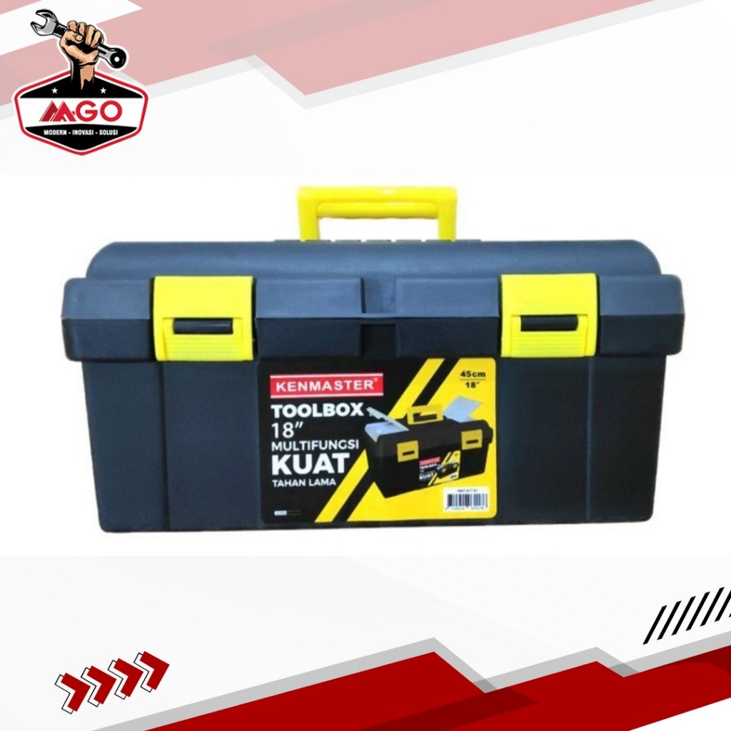 Toolbox / Kotak Perkakas Plastik Kenmaster 18" Inch