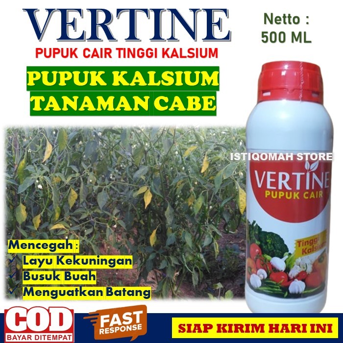 COD MURAH Pupuk Kalsium Cair VERTINE 500ml Pupuk Pencegah Rontok Buah Cabe Cabai Ampuh - Obat Penceg