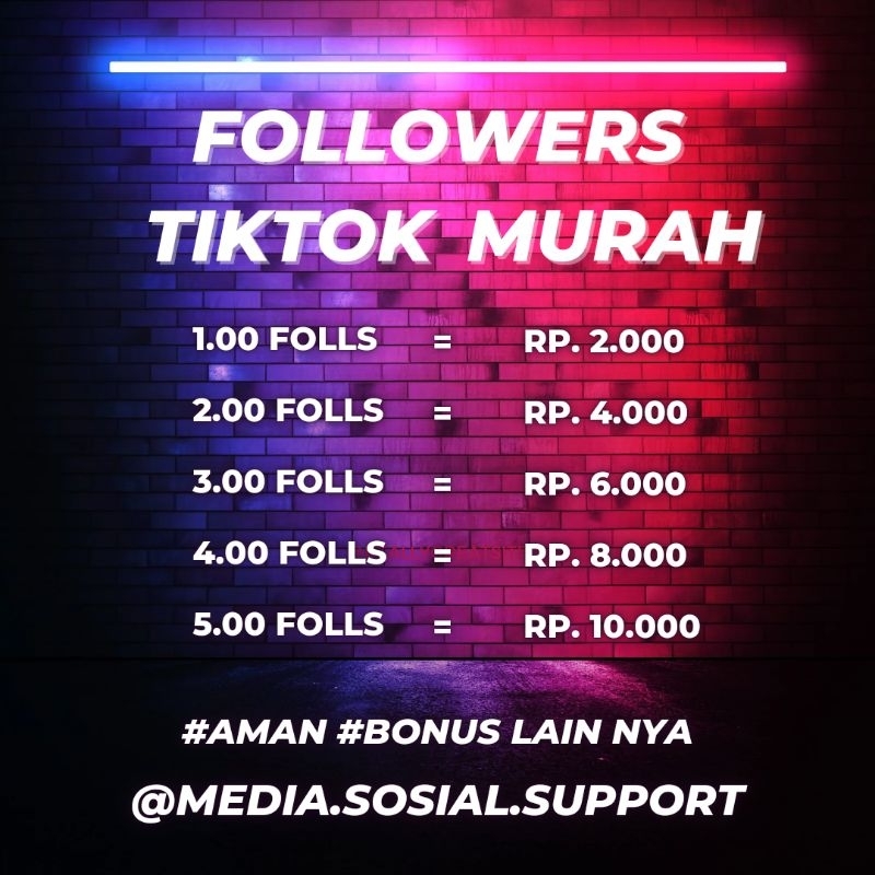 FOLLOWERS TEKTOK MURAH