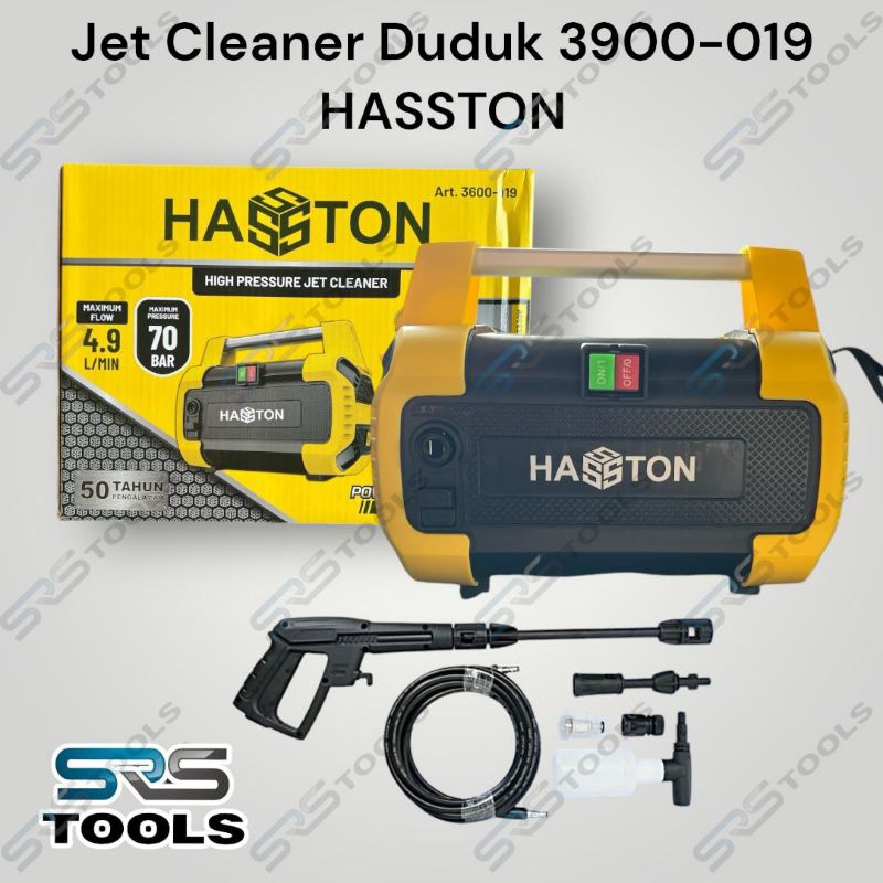 HASSTON 3600-019 Jet Cleaner High Pressure Washer / Mesin Steam Listrik Duduk Cuci Mobil Motor AC Ai