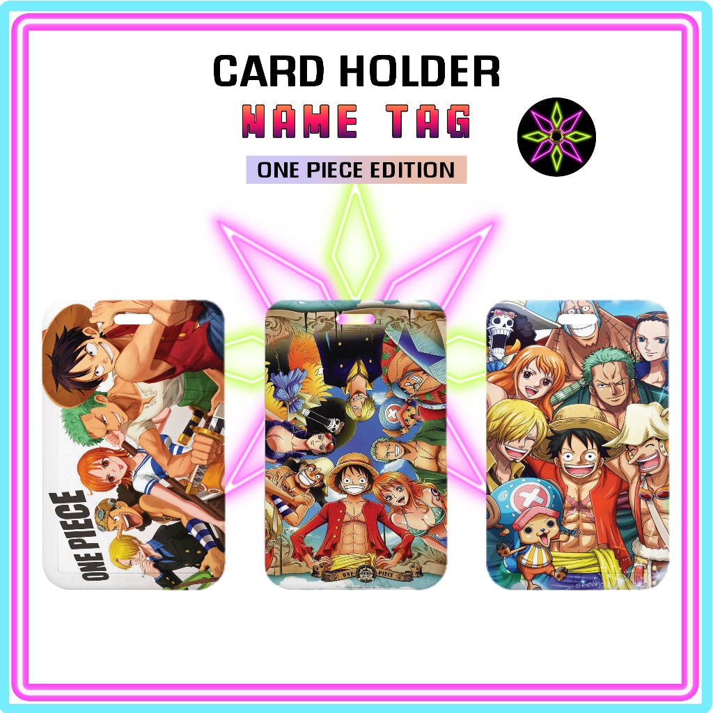 

Hikari Print ID Card Holder One Piece Edition Nametag Tanpa Tali Card Holder Tempat Kartu Edisi One Piece Luffy Zoro Sanji Nami Chopper